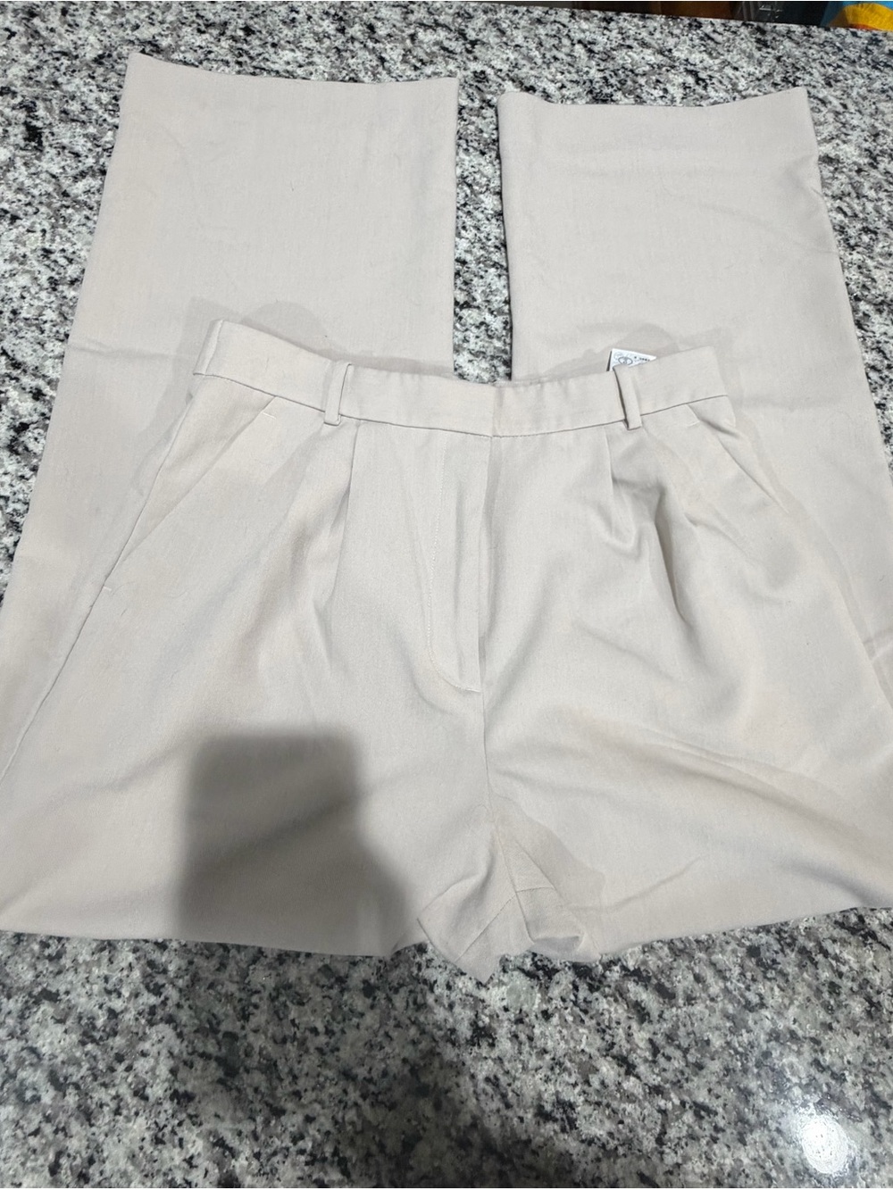Abercrombie & Fitch Beige High-Waist Trousers